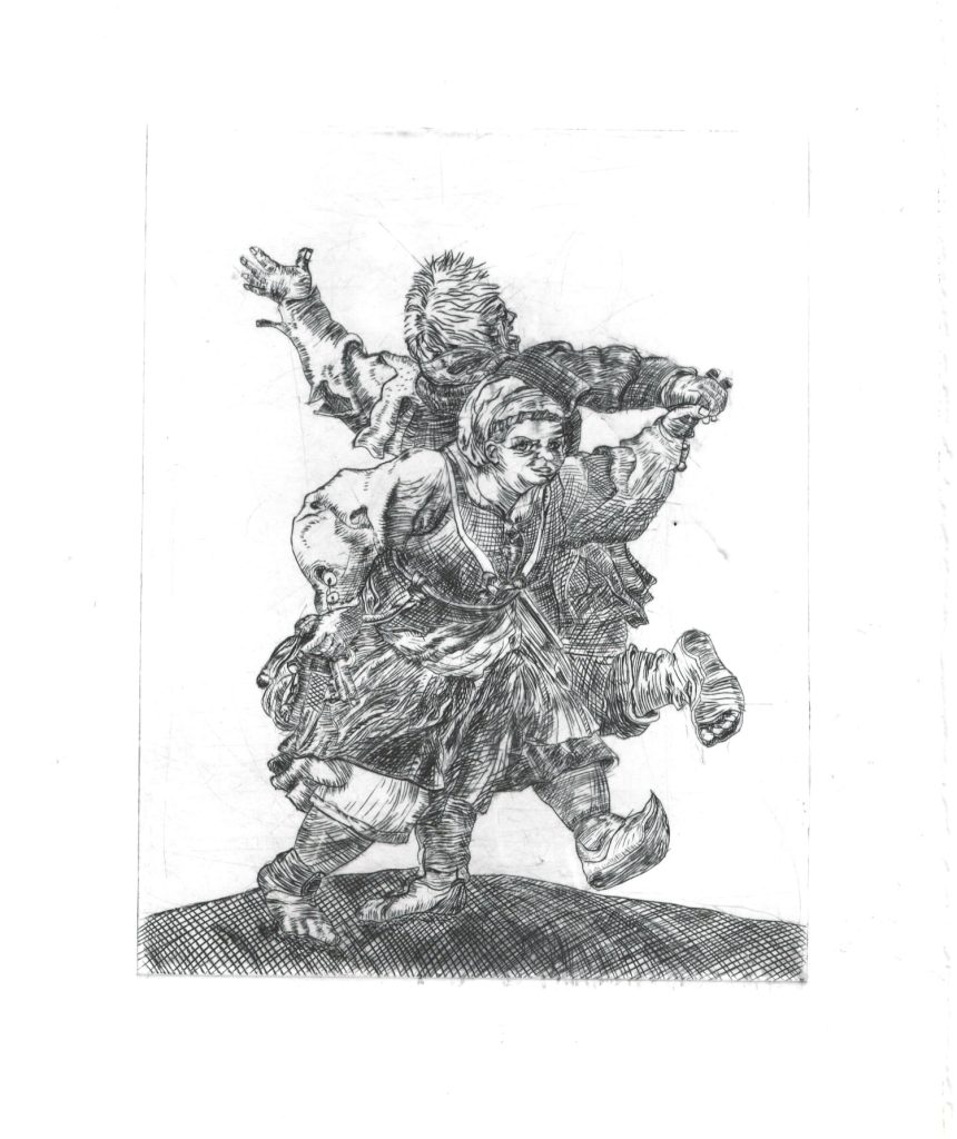 Estampe - gravure burin sur cuivre - Montpellier